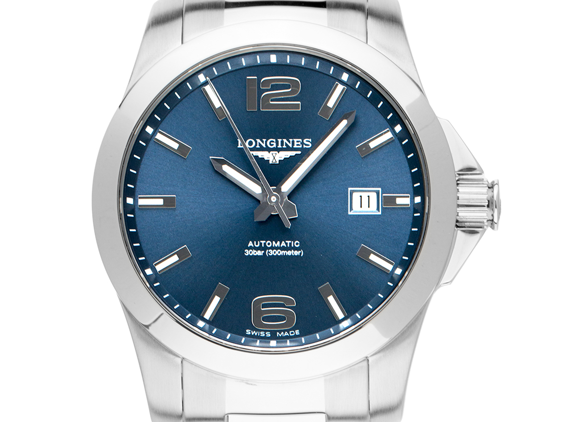 Longines Conquest Stahl Automatik Armband Stahl 41mm Box&Pap. Full Set Ungetragen