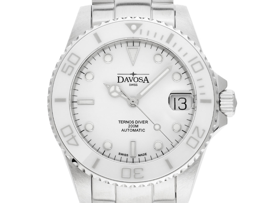 Davosa Ternos Medium Stahl Keramik Automatik Armband Stahl 37mm Bj.2020 Box&Pap. Full Set Neu