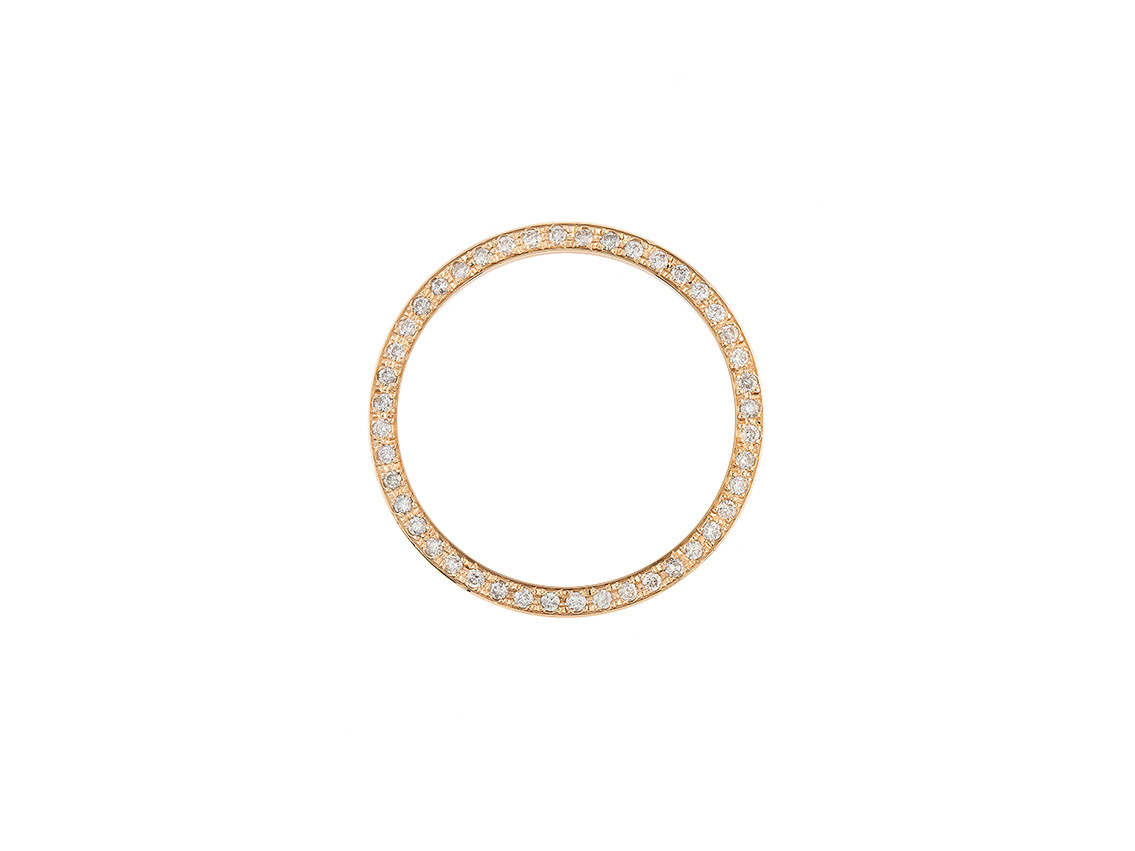 Zubehör - Lünette 18kt Gelbgold Diamanten 0,60ct 26mm
