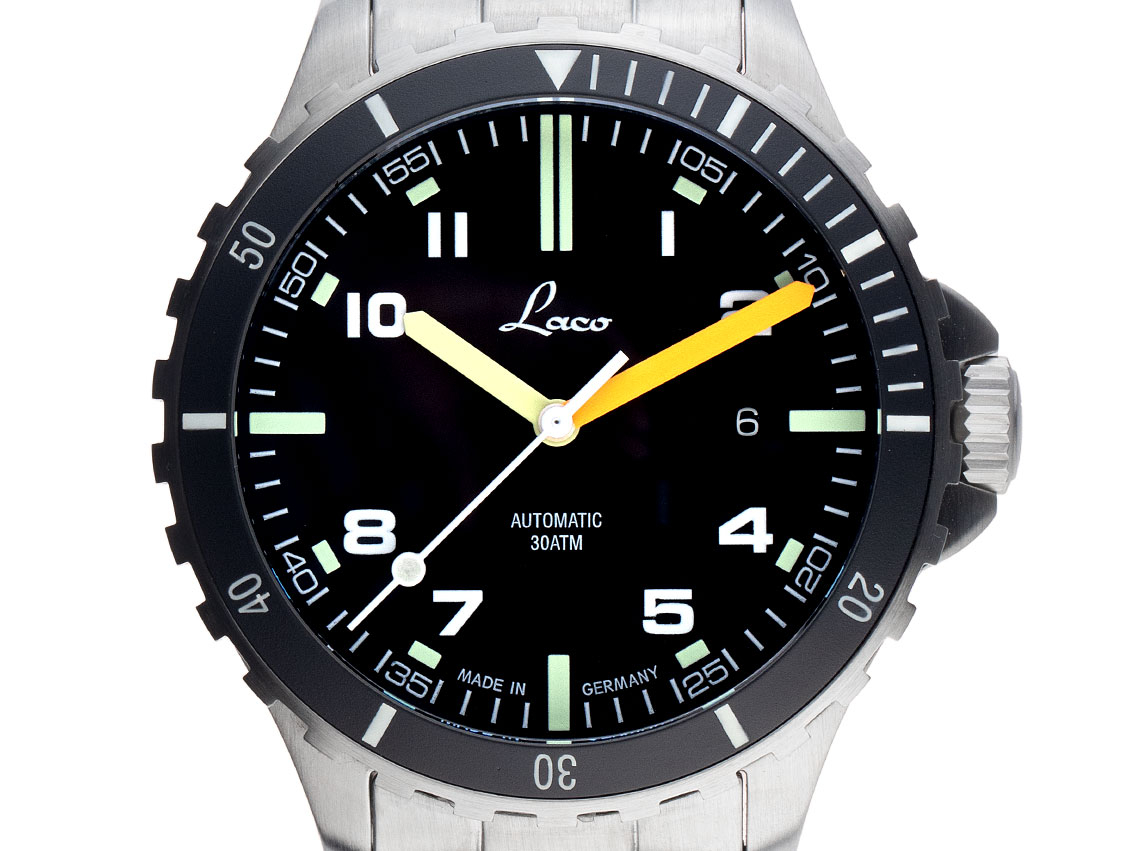 Laco Himalaya Stahl Automatik Armband Stahl 42mm Box&Pap. Full Set Neu
