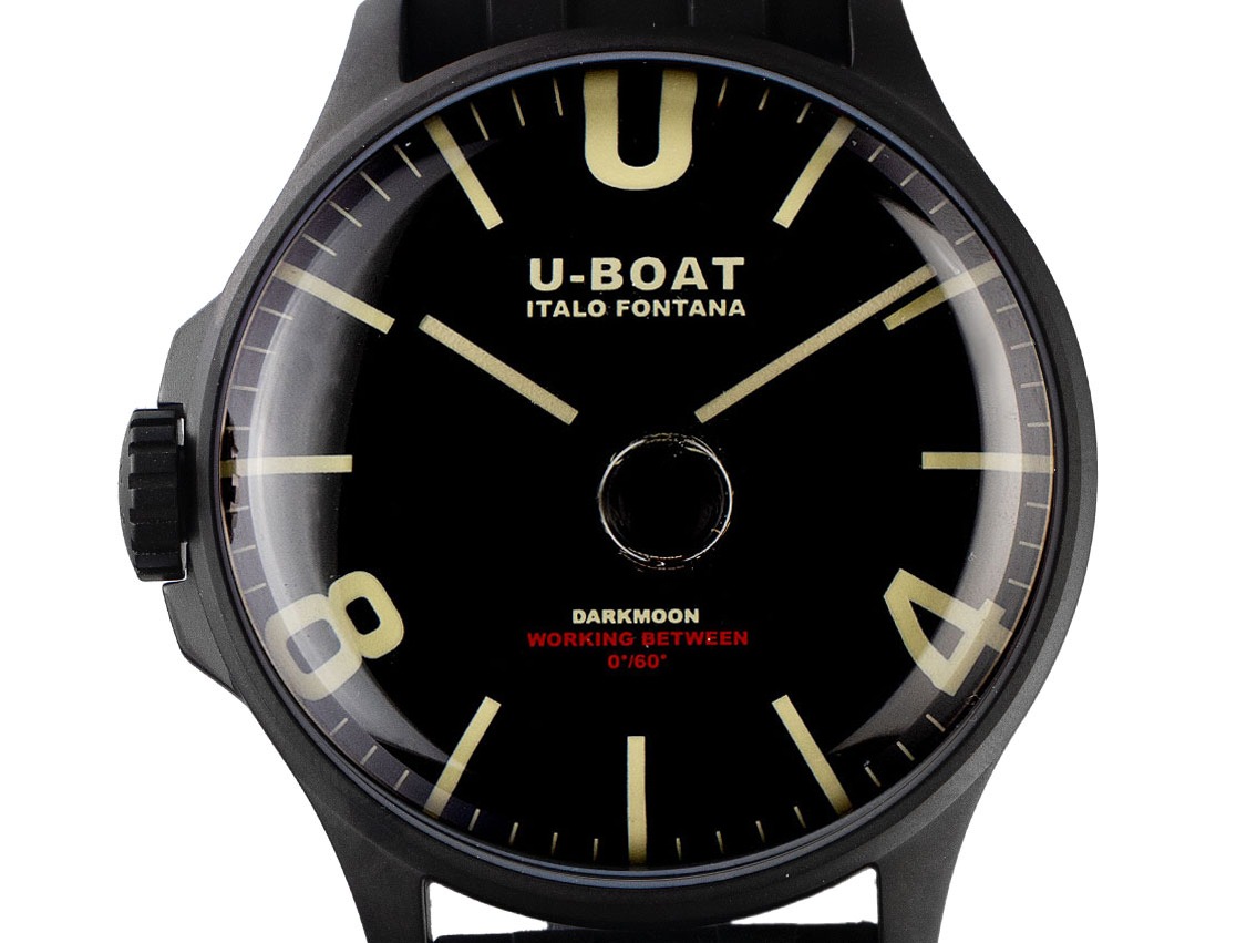 U-Boat Darkmoon BK schwarz PVD Ref.8464/D Full Set Neu 