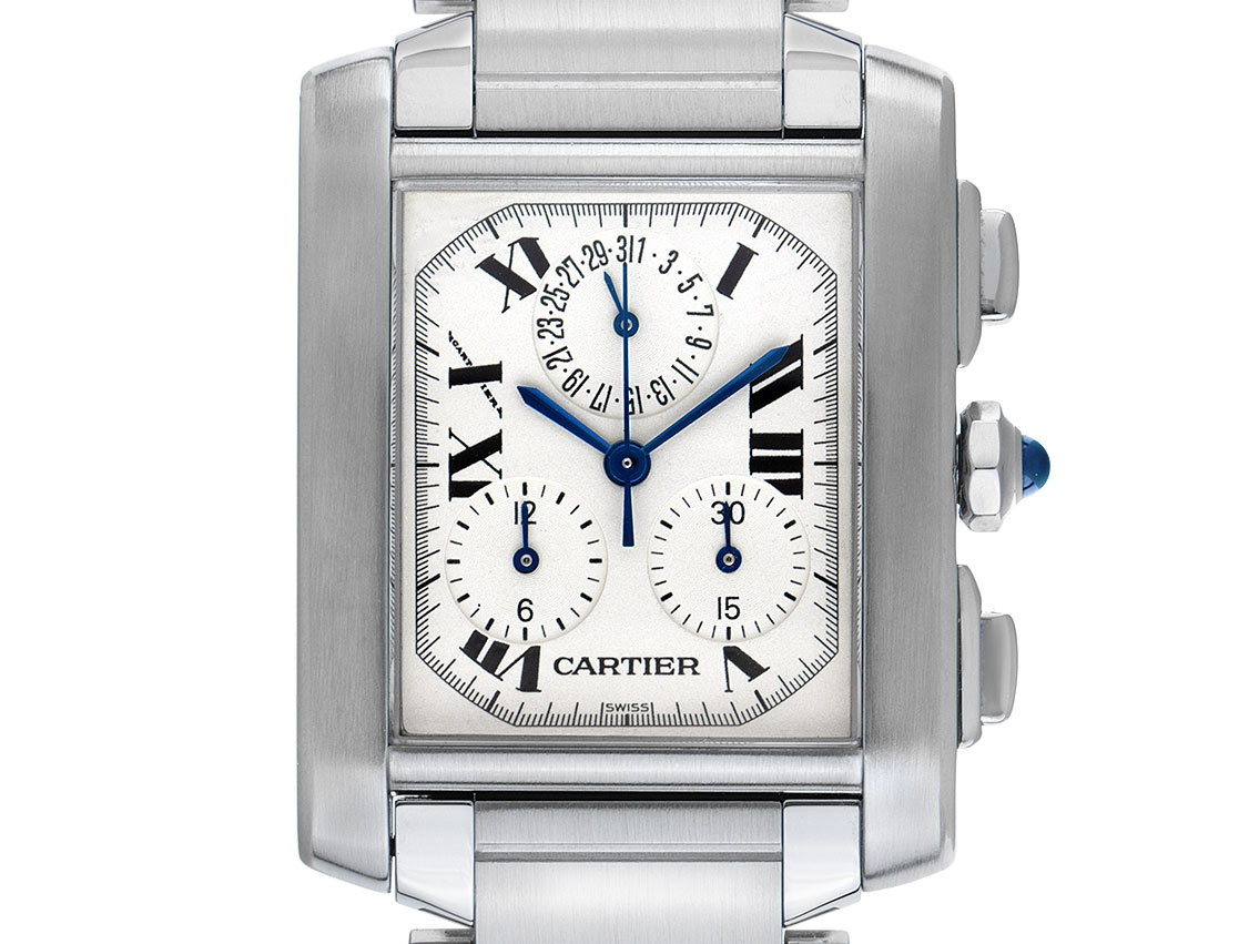 Cartier Tank Francaise GM Großes Modell Ref.2303 2004 Box&Beschreibung sehr gut Vintage