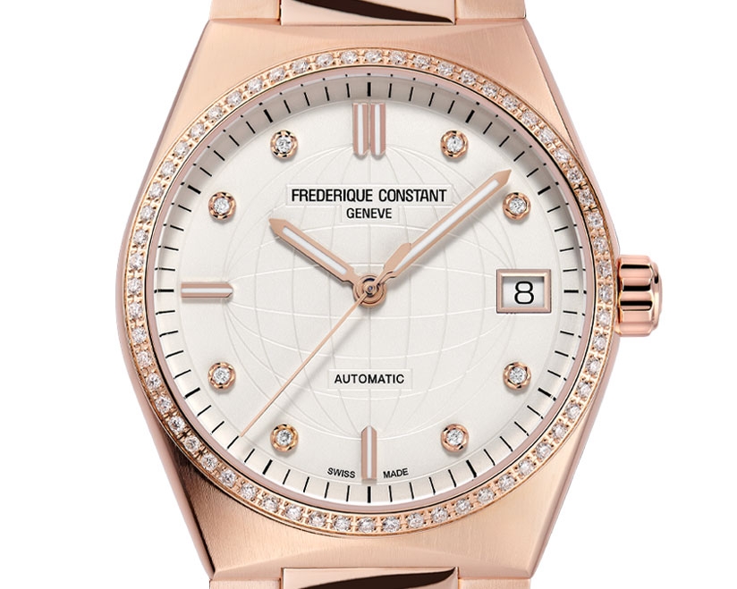 Frederique Constant Highlife Ladies Roségold vergoldet Diamanten Automatik Armband Roségold vergoldet 34mm Box&Pap. Full Set Neu