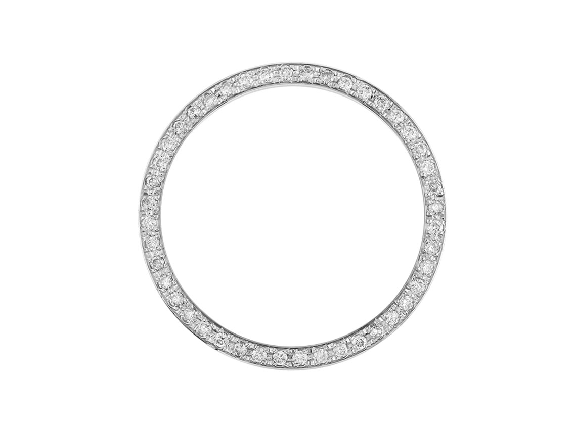 Zubehör - Lünette 18kt Weißgold Diamanten 0,90ct 34mm Neu 