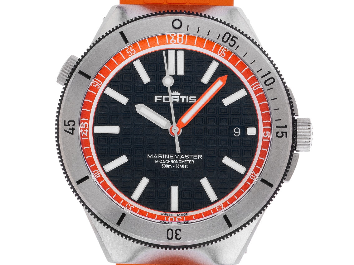 Fortis Marinemaster M-44 - Edelstahl - Armand Kautschuk - 44mm  