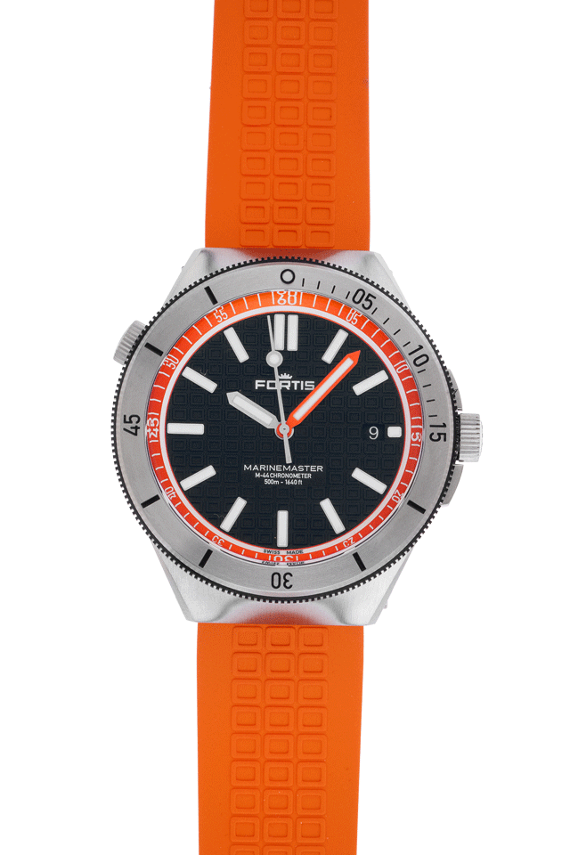 Fortis Marinemaster M-44 - Edelstahl - Armand Kautschuk - 44mm  