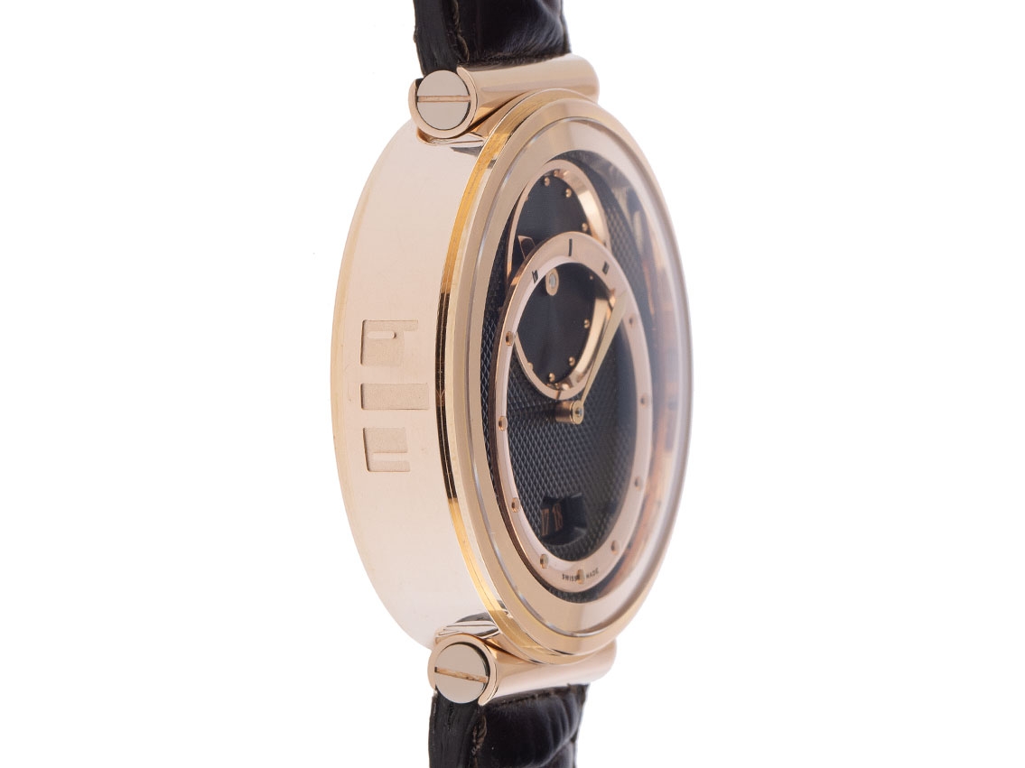 Blu Bernhard Lederer Universum Terzett 18kt Roségold Krokoleder