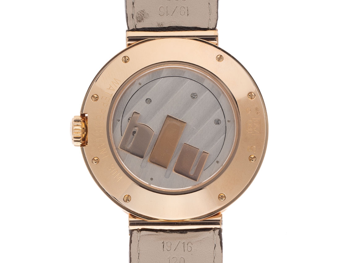 Blu Bernhard Lederer Universum Terzett 18kt Roségold Krokoleder