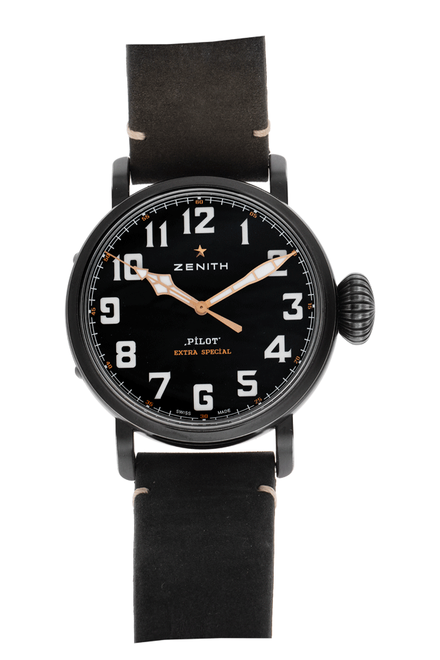 Zenith Pilot Type 20 Ton UP Stahl Automatik 45mm Box&Pap