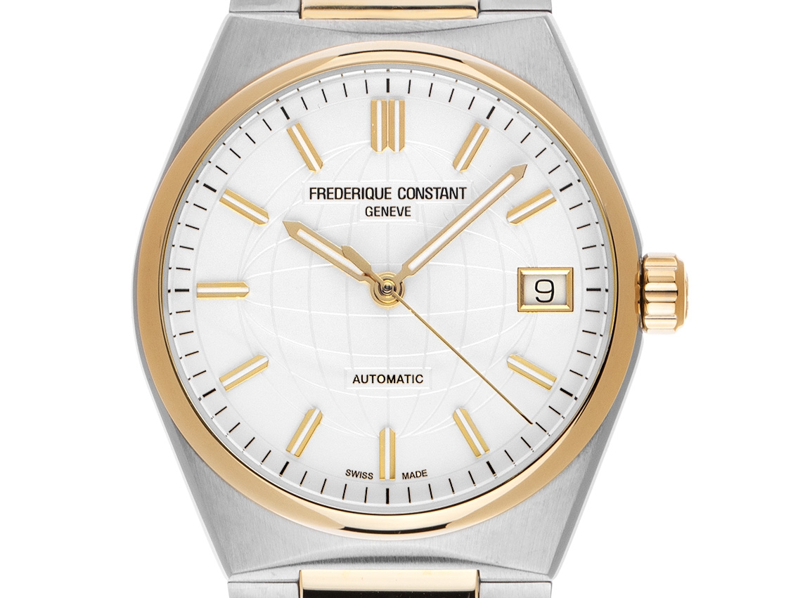 Frederique Constant Highlife Ladies Stahl Gelbgold Automatik Armband Stahl Gelbgold 34mm Ref.FC-303V2NH3B Box&Pap. Full Set Neu