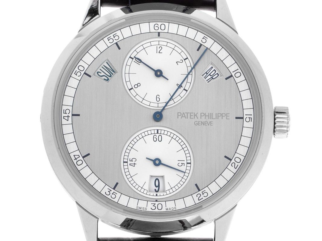 Patek Philippe Annual Calendar 18kt Weißgold Bracelet Leder