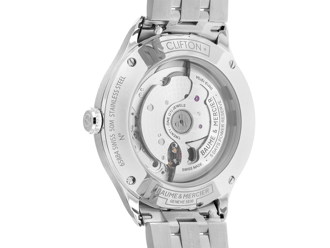 Baume & Mercier Clifton Baumatic - Edelstahl - Armand Edelstahl  