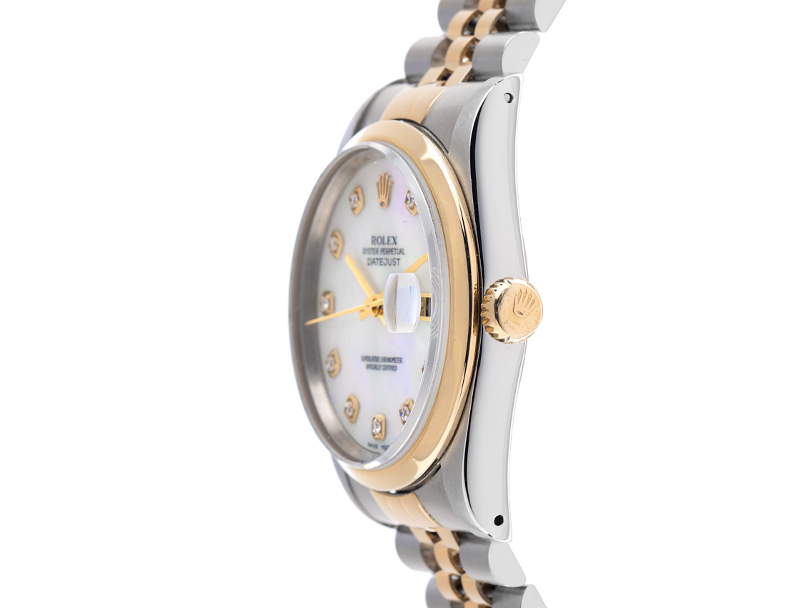 Rolex Datejust Diamanten Perlmutt - Stahl / Gelbgold - Armand 