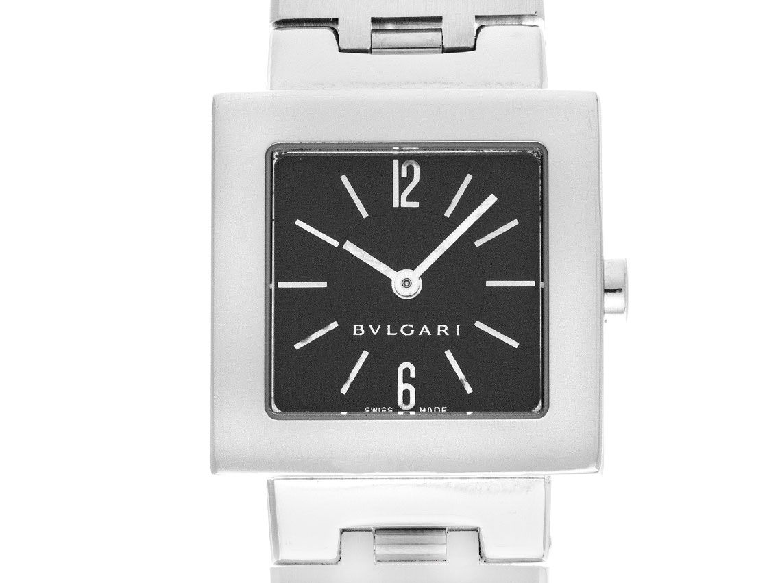 Bulgari Quadrato Ref.SQ22SS 2001 original Box wie Neu Vintage 