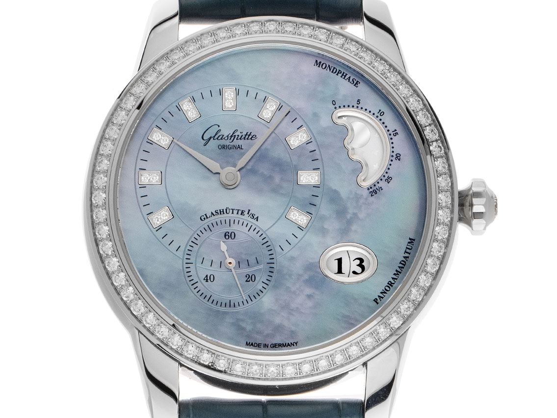 Glashütte Original PanoMaticLunar Großdatum Ref.1-90-12-03-12-02 Full Set Ungetragen 
