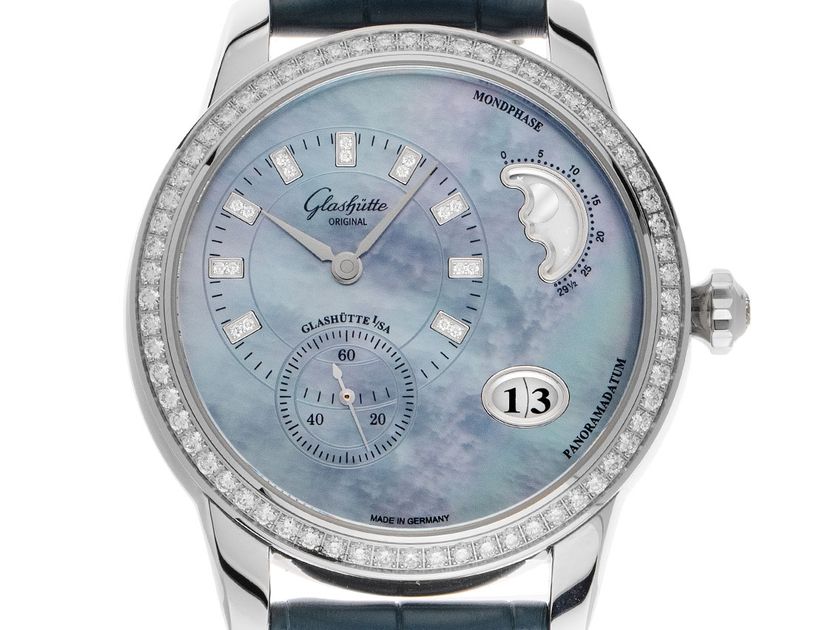 Glashütte Original PanoMaticLunar Großdatum Ref.1-90-12-03-12-02 Full Set Ungetragen