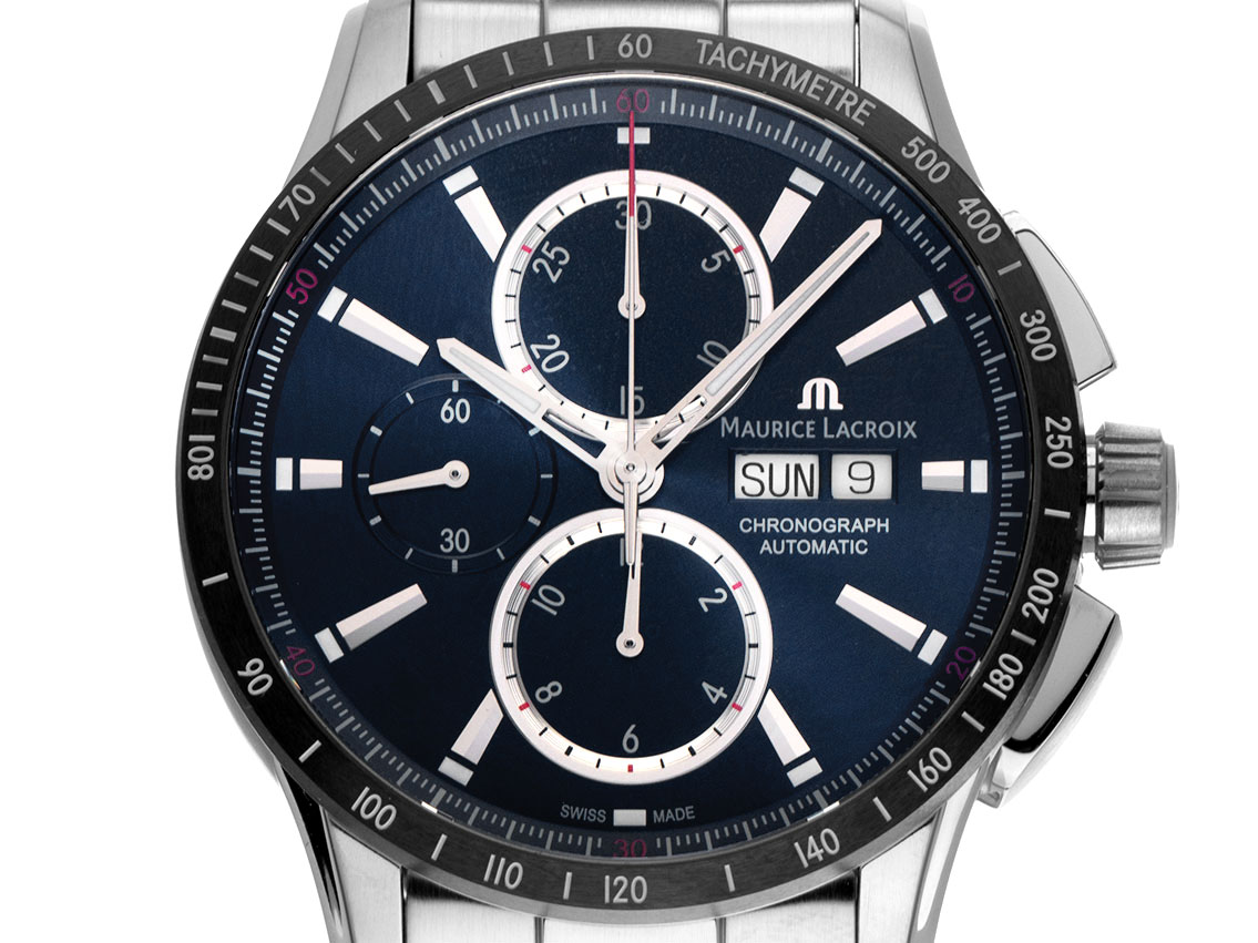 Maurice Lacroix Pontos S Chronograph Edelstahl Keramik Automatik Armband Stahl 43mm Ref.PT6038-SSL22-430-1 Bj.2024 Box&Pap. Full Set Neu 
