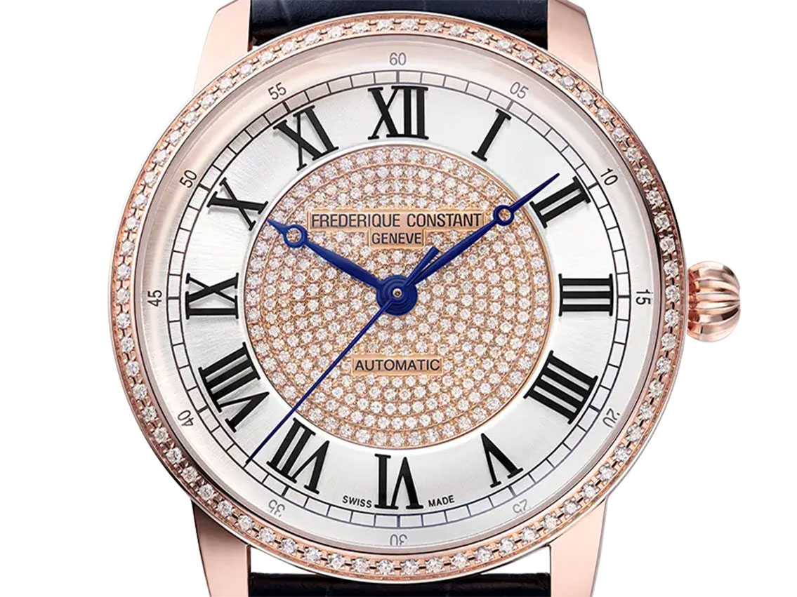 Frederique constant classics sales index rose gold
