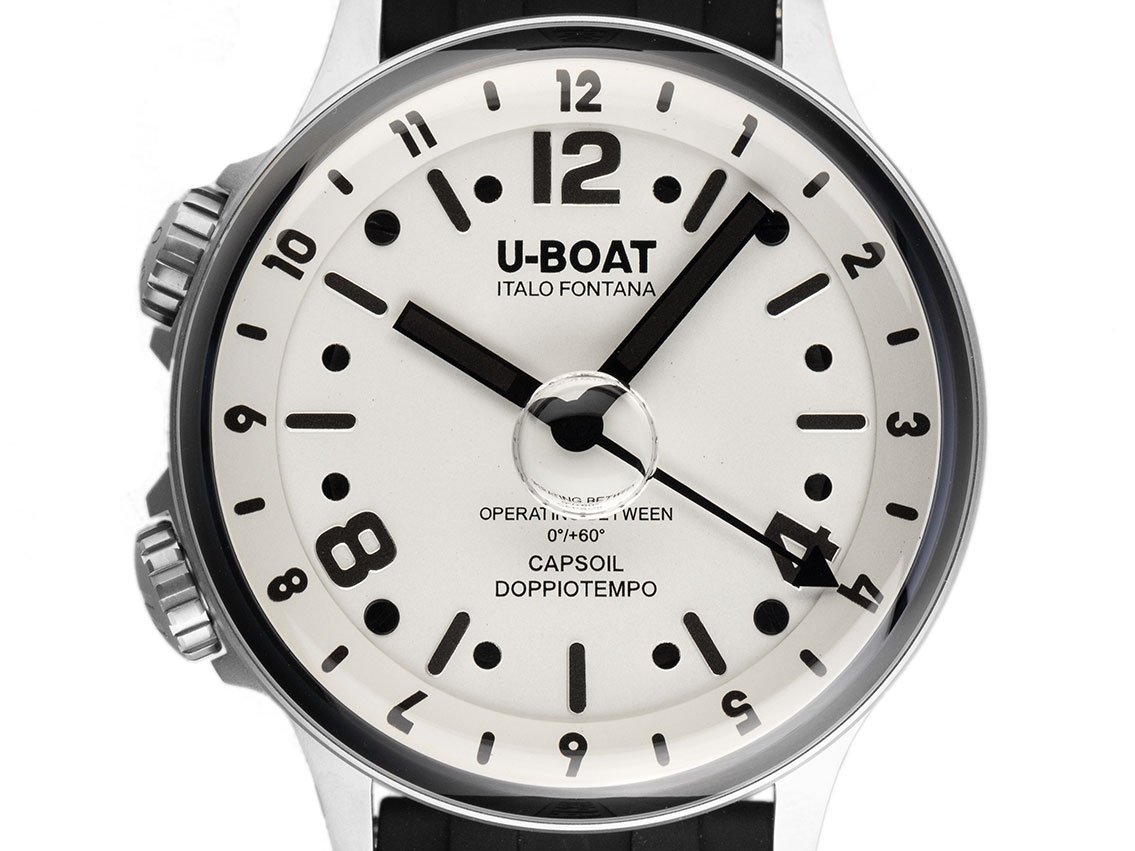 U-Boat Capsoil Doppiotempo SS GMT Ref.8888/B Full Set Neu 