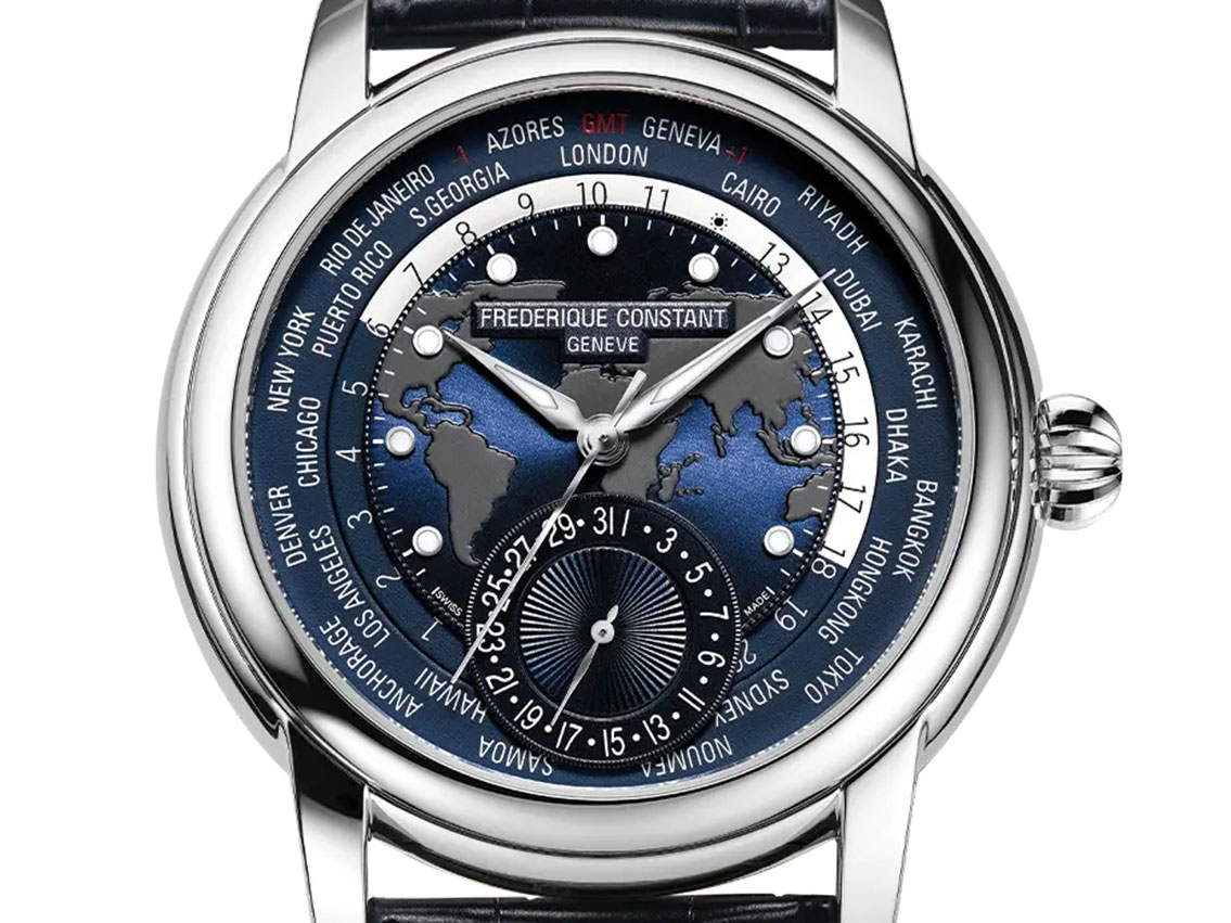 Frederique Constant Manufacture Classic Worldtimer Ref.FC-718NWM4H6 Full Set Neu