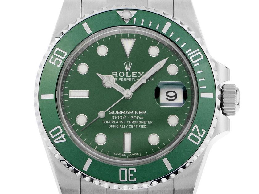 Rolex Submariner Date LV Hulk Ref.116610LV 2017 LC 100 Full Set wie Neu Vintage