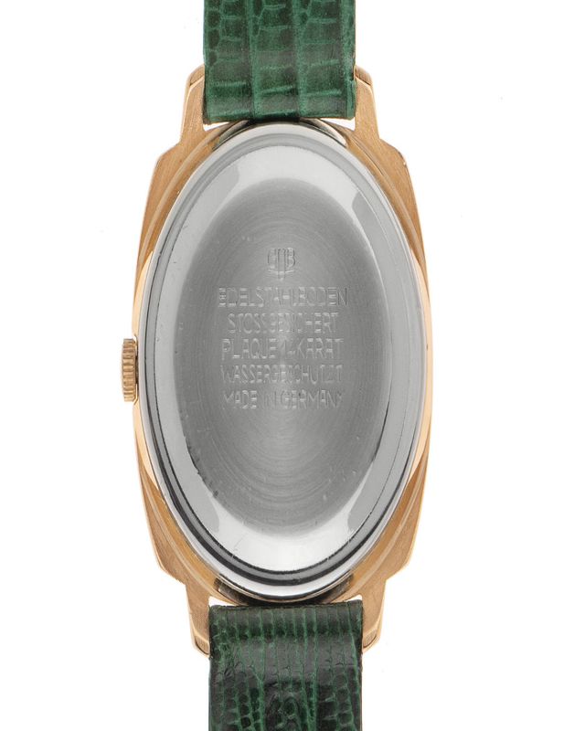 Glashütte Spezimatic Date - gold plated - Bracelet leather - 35 x