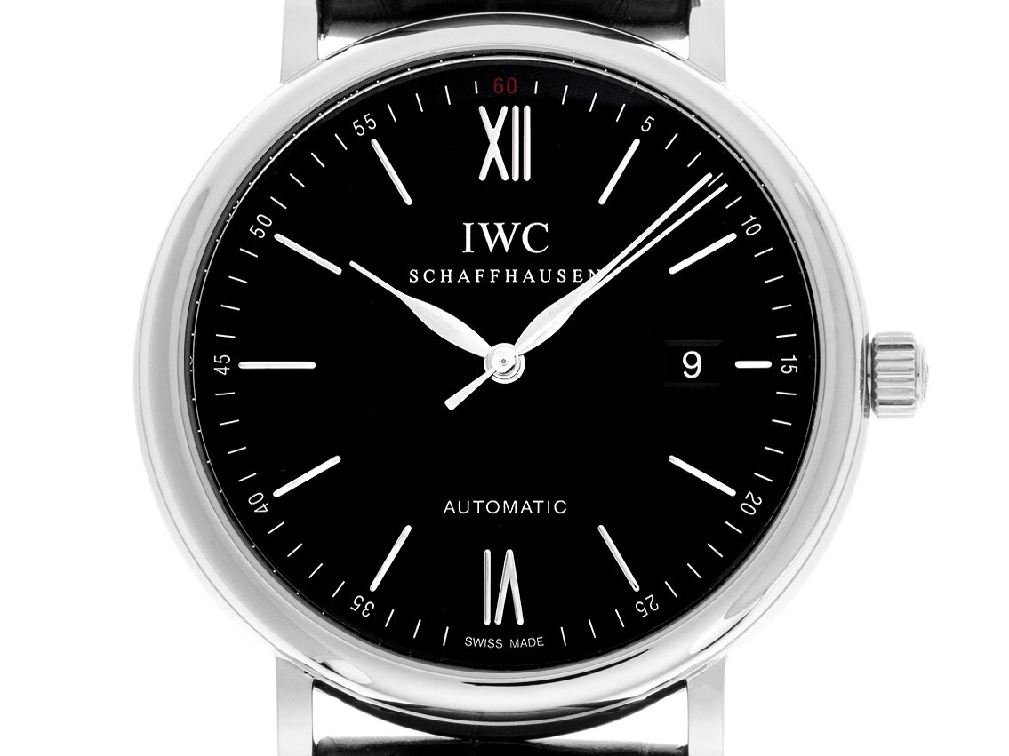 IWC Portofino Edelstahl Armand Leder Kroko 40mm Ungetragen