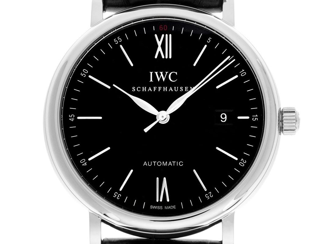 IWC Portofino Edelstahl Armand Leder Kroko 40mm Ungetragen
