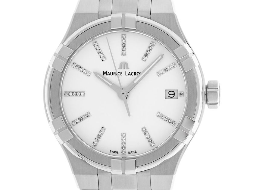 Maurice Lacroix Aikon Stahl Diamanten Quartz Armband Stahl 35mm Ref.AI1106-SS002-150-1 Box&Pap. Full Set Neu