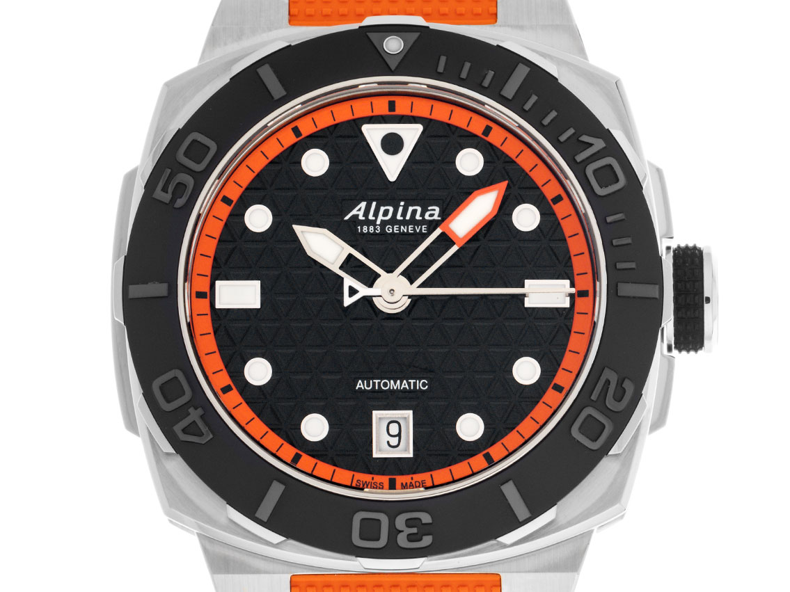 Alpina Alpiner Extreme Stahl Automatik Armband Kautschuk Faltschließe Ref.AL-525BO3VE6 Bj.2024 Full Set Neu