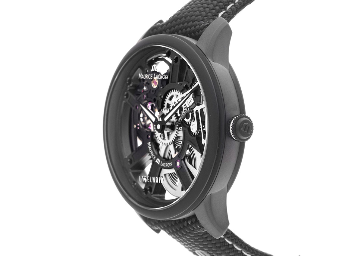 Maurice Lacroix Masterpice Skeleton Label Noir - steel DLC black  