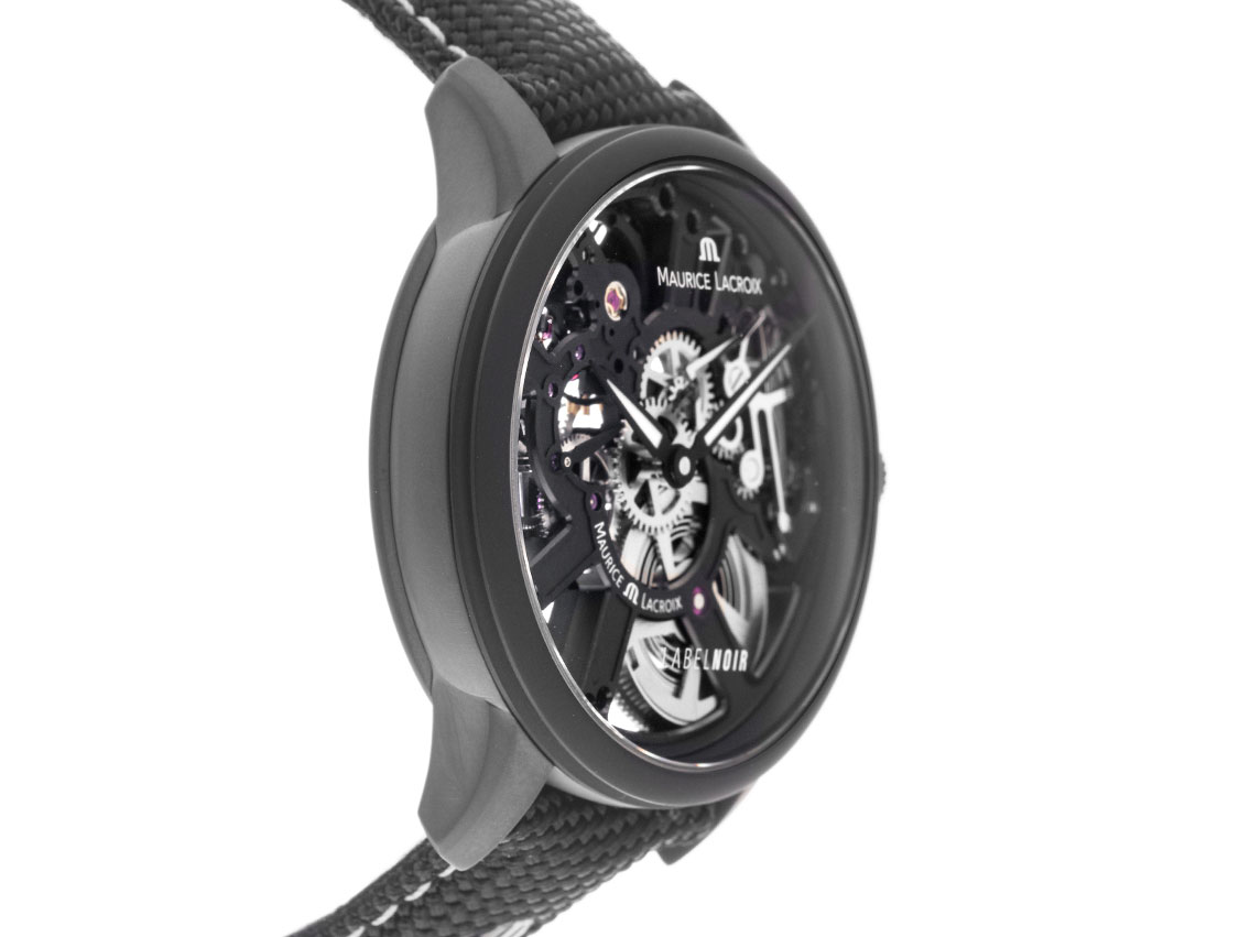 Maurice Lacroix Masterpice Skeleton Label Noir - Stahl DLC Black  