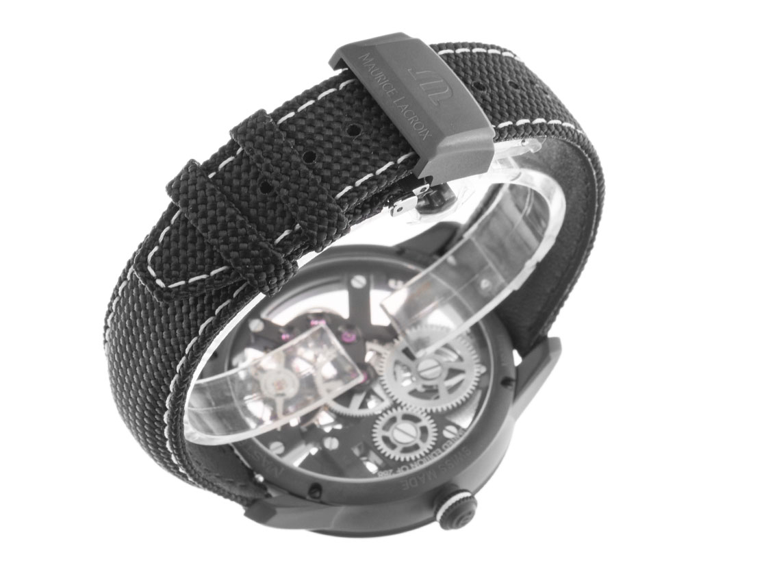 Maurice Lacroix Masterpice Skeleton Label Noir - steel DLC black  