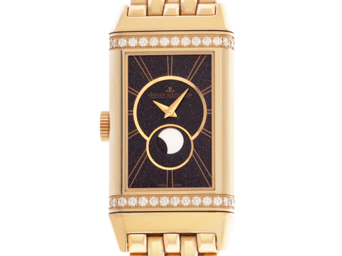 Jaeger-LeCoultre Reverso One Duetto Moon Diamanten Perlmutt - 18kt