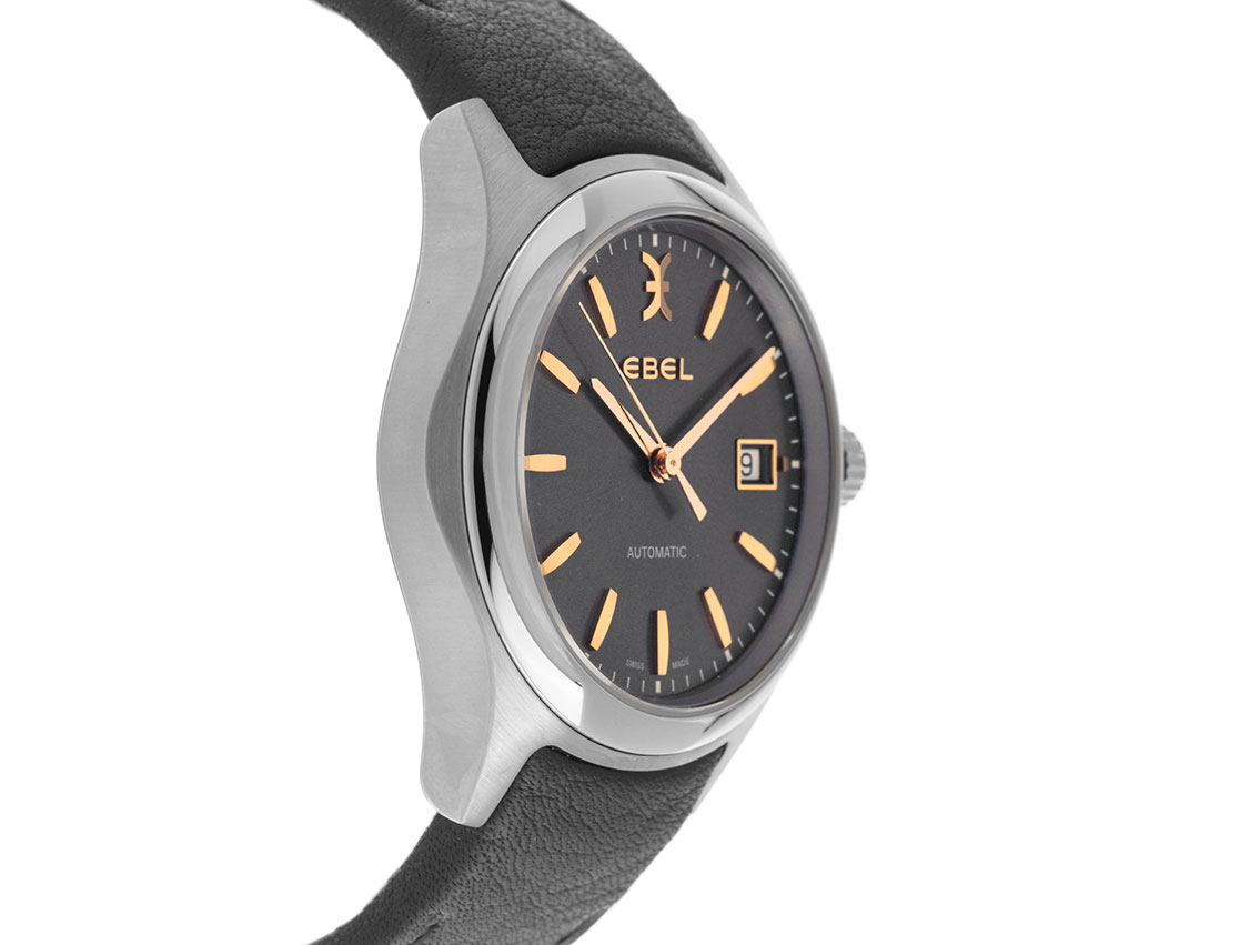 Ebel Classic Wave - stainless steel - Bracelet leather - 40mm 