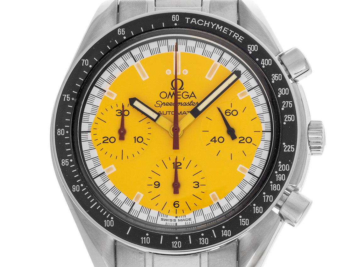 Omega Speedmaster Reduced Michael Schumacher Edition Edelstahl Armand Edelstahl 39mm wie Neu Vintage 10000077629 Germany Watch