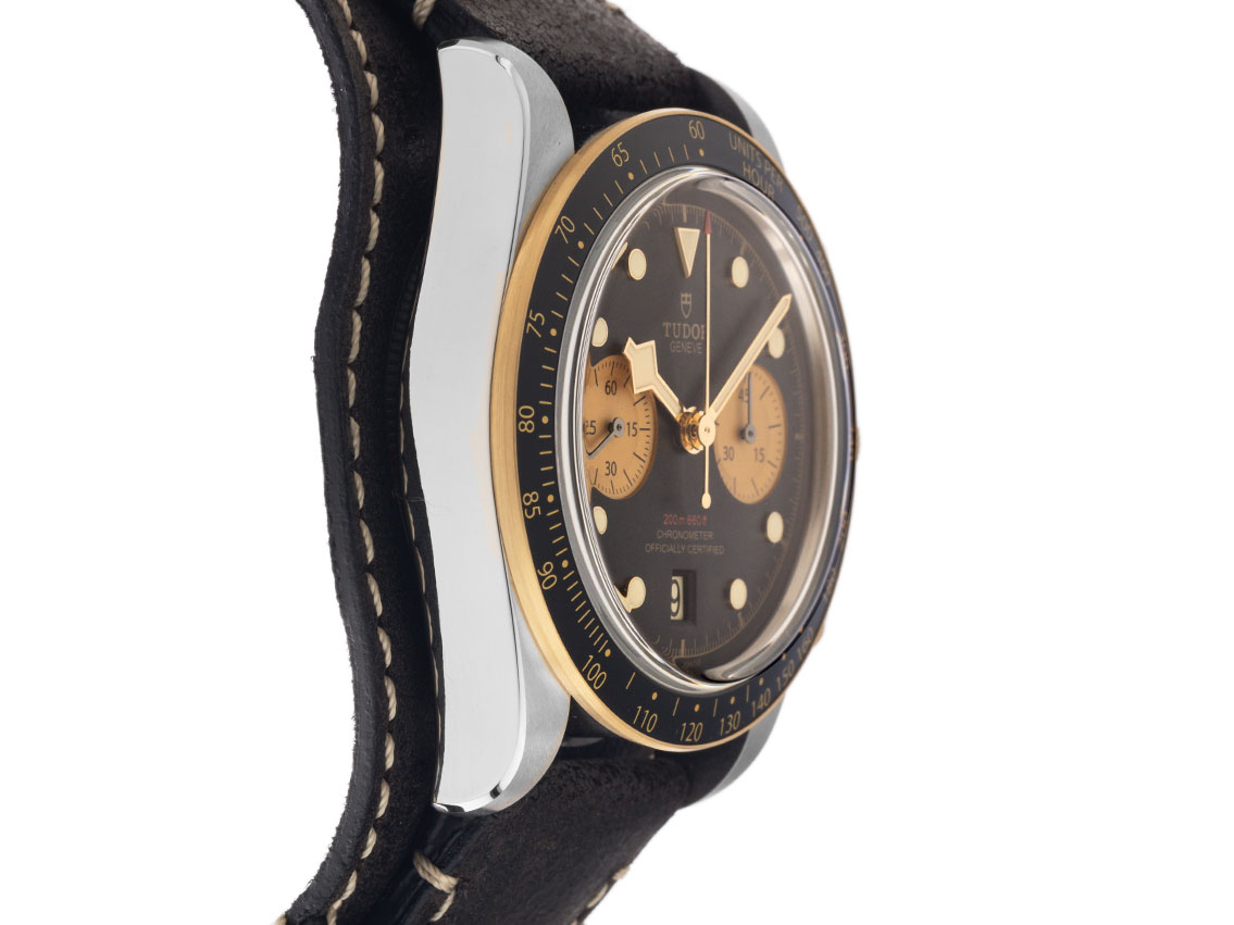 Tudor Black Bay Chrono S&G - Stahl / Gelbgold - Armand Leder  