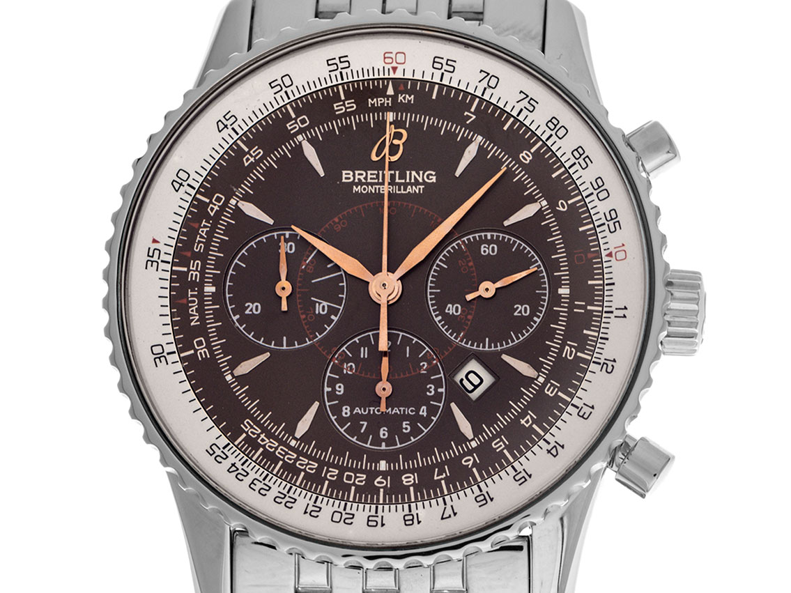 Breitling Montbrillant - Edelstahl - Armand Edelstahl - 38mm - wie  
