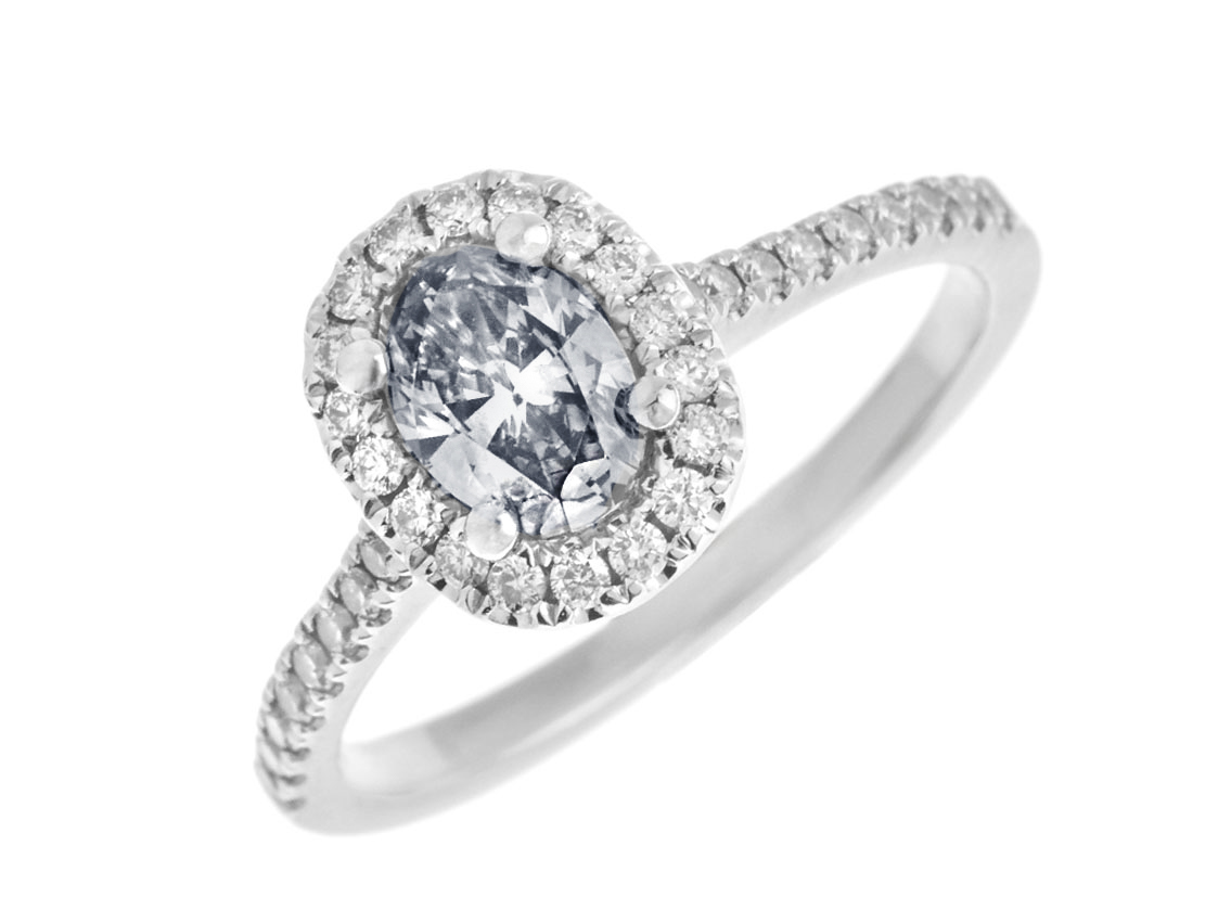 Ring 18kt Weißgold Diamanten 1,00ct 3,1g