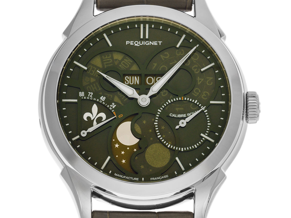 Pequignet Royale Saphir Day-Date Mondphase Ref.9010892A AV Full Set Neu
