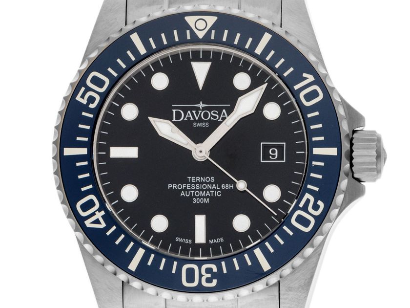Davosa Ternos Professional 68H Stahl Automatik Armband Stahl 42mm Ref.161.538.40 Box&Pap. Full Set Neu