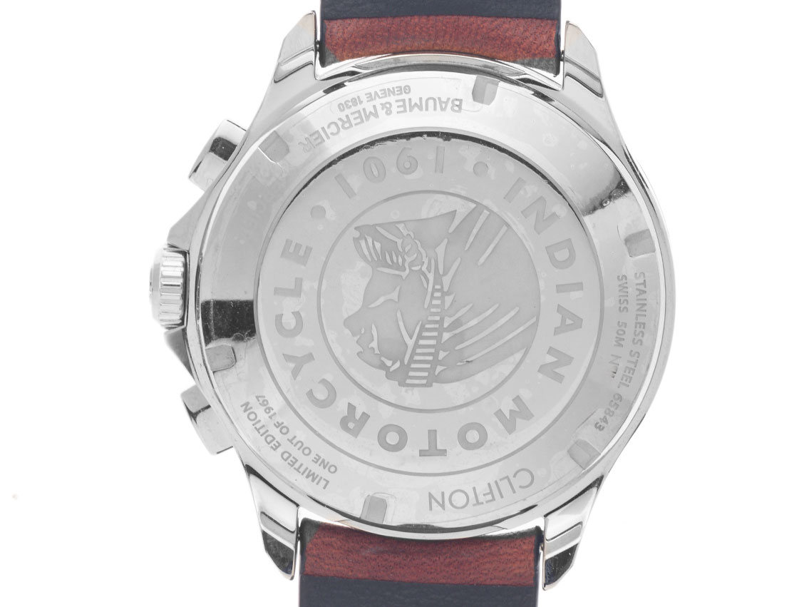 Baume & Mercier Clifton Chronograph Indian Motorcycle - stainless 