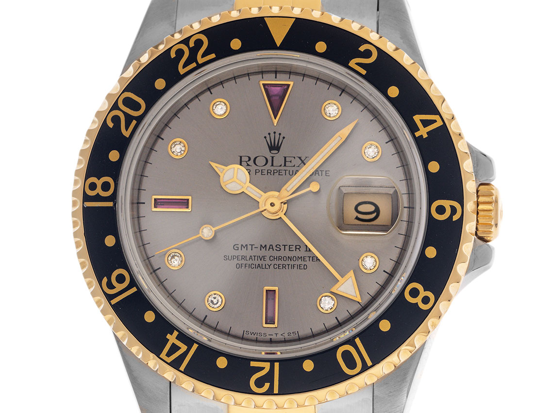 Rolex GMT Master II Sultan Diamanten Rubine Sultan - Stahl  