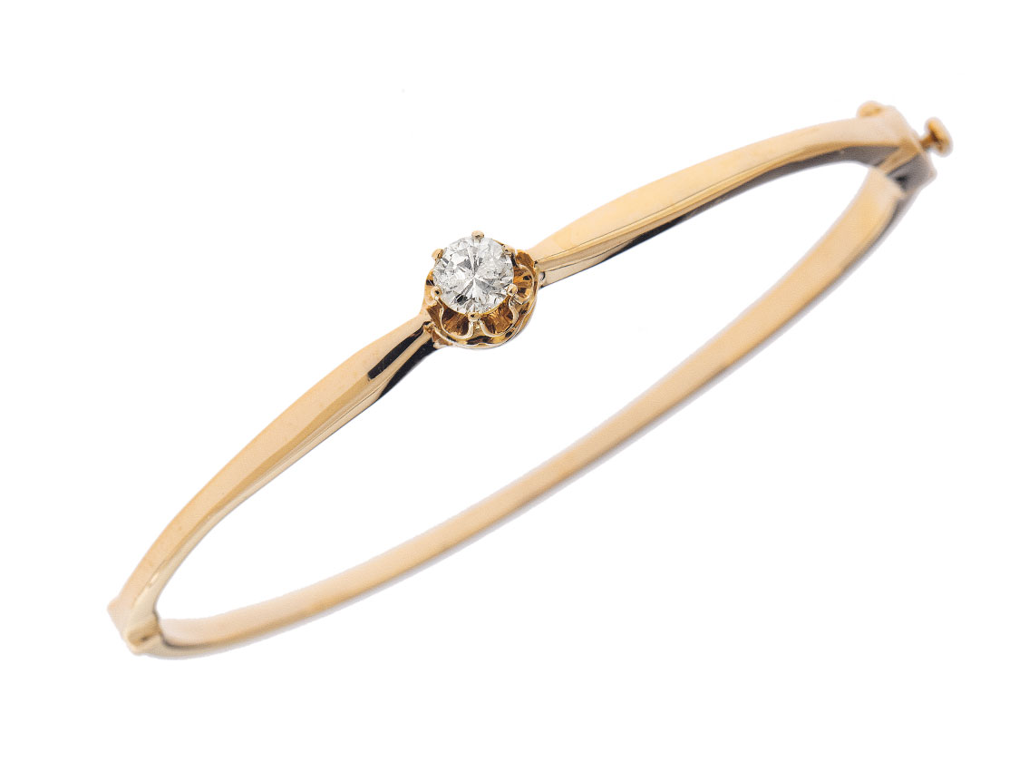 Armreif 14kt Gelbgold Diamant 0,40ct 12,0g