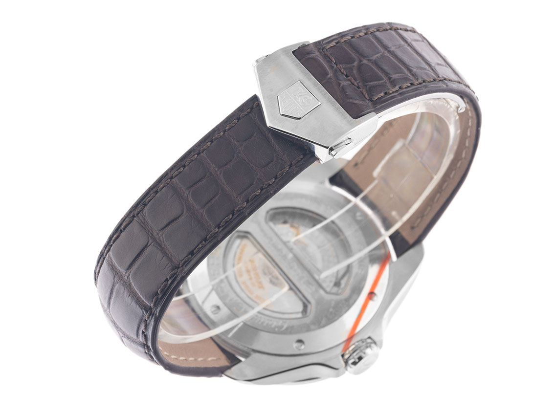 Tag Heuer Grand Carrera Calibre 8 FaltschlieBe stainless steel Bracelet Leder FaltschlieBe 42 5mm as new vintage 10000076353 English Watch