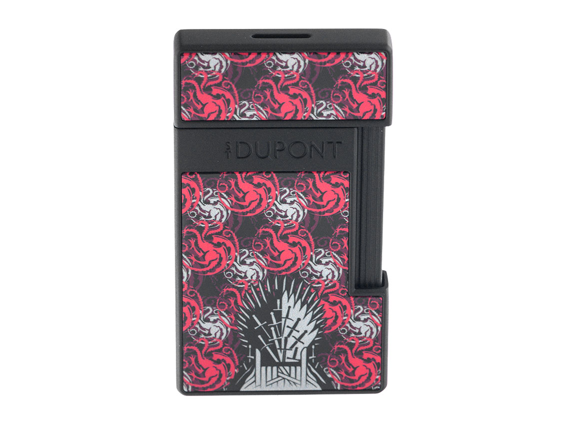 S.T. Dupont Feuerzeug Slimmy Game of Thrones Schwarz Rot Matt Ref.028112 Full Set 