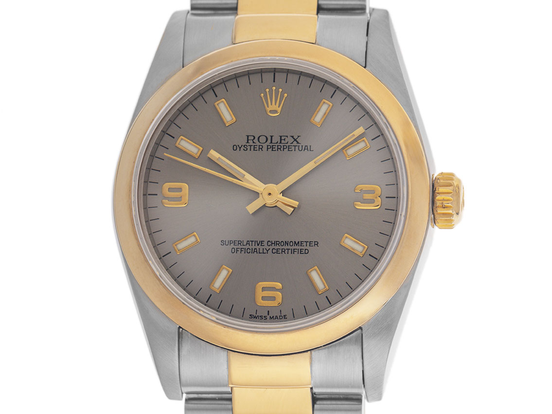 Rolex Oyster Perpetual Medium Stahl Gelbgold Armand Stahl Gelbgold 31mm wie Neu Vintage 10000076758 Germany Watch