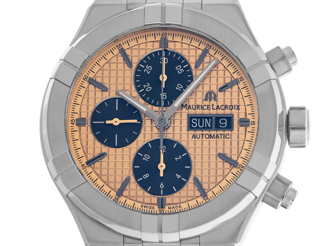 Maurice Lacroix Aikon Day-Date Titan Ref.AI6038-TT032-530-1 Full Set Neu 