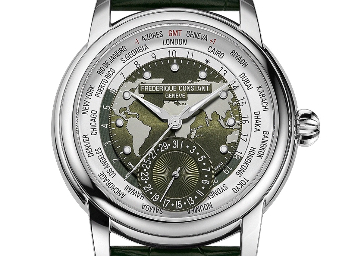 Frederique Constant Manufacture Classic Worldtimer Ref.FC-718KWM4H6 Full Set Neu