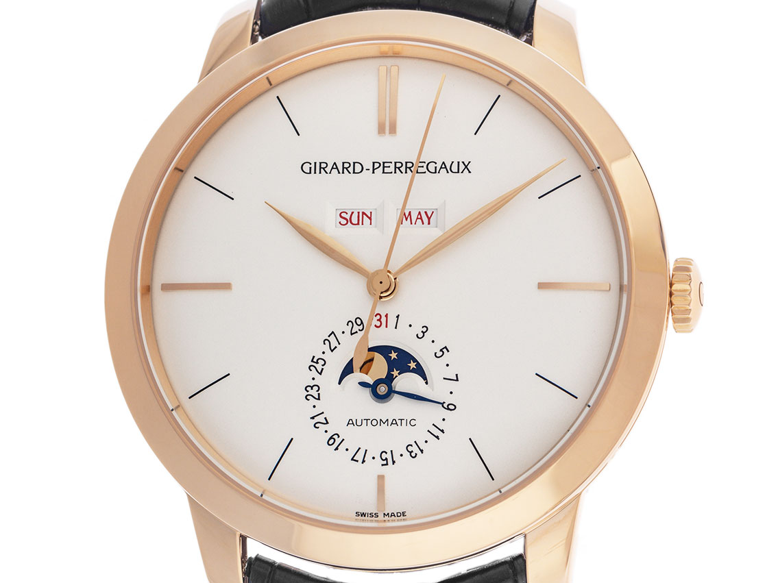 Girard Perregaux 1966 Mondphase Ref.49535-52-151-BK6A 2019 Full Set wie Neu Vintage